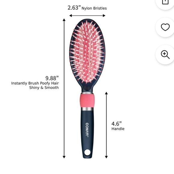 Conair Quick Smooth Cushion Brush - Picture 3 of 10